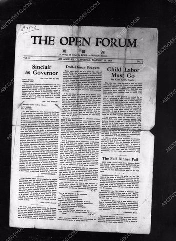 1925 Los Angeles newspaper The Open Forum 8b4-100