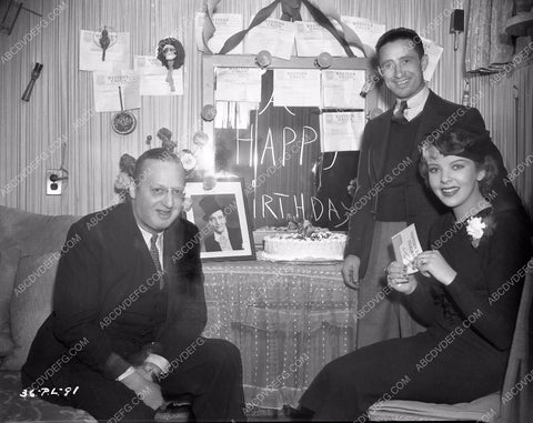 Ida Lupino gets Birthday cake & telegrams on set One Rainy Afternoon 8b4-285