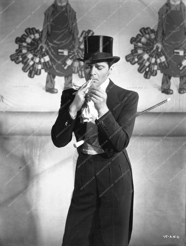 Francis Lederer in top hat and tails film One Rainy Afternoon 8b4-466