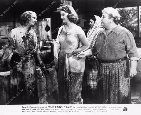 Myrna Loy Brenda Joyce film The Rains Came 8b4-560