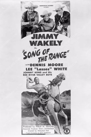 Jimmy Wakely Dennis Moore Johnny Bond film Song of the Range 8b5-048