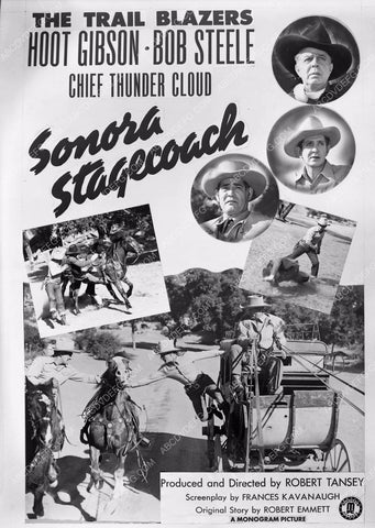 Hoot Gibson Bob Steele Chief Thundercloud film Sonora Stagecoach 8b5-050