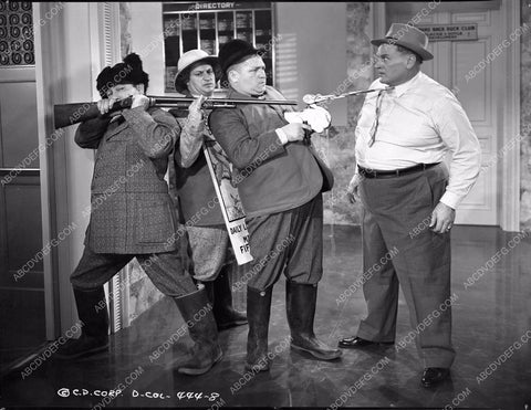 3 Stooges Moe Larry Curly Vernon Dent short Ducking They Did Go 8b5-175