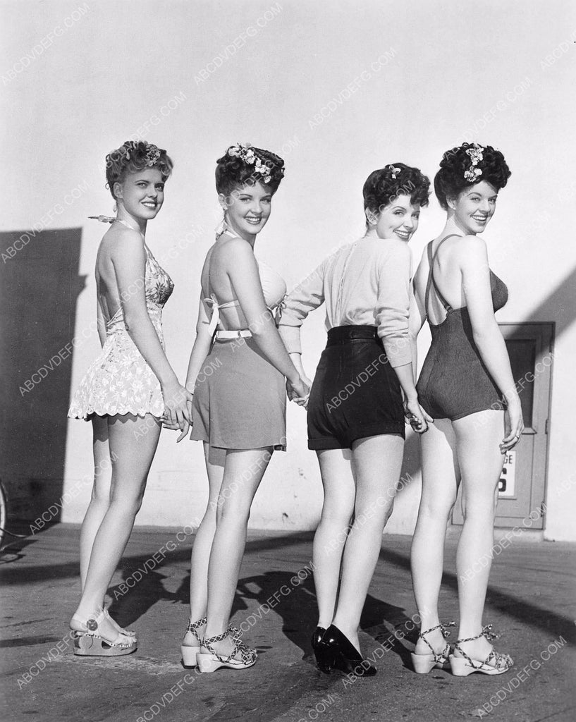 great legs short skirts high heels on Columbia Studios backlot 8b6-555