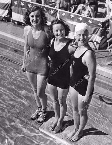 Virginia Hopkins Katherine Rawls Marjorie Gestring swim dive champs 8b6-602