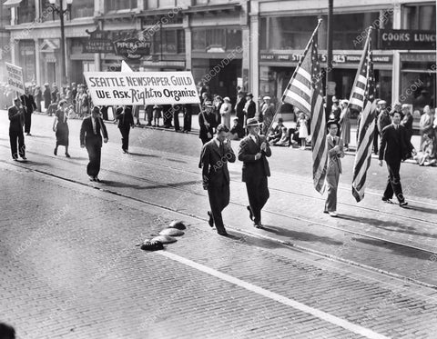 historic Seattle Wash newspaper men strike 8b6-826