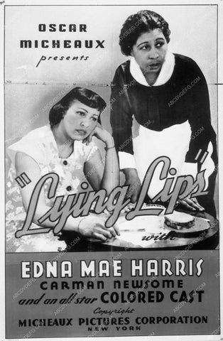 ad slick Oscar Micheaux Edna Mae Harris all black cast film Lying Lips 9021-34