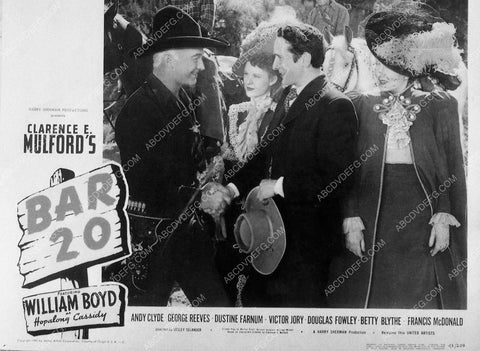 William Boyd Victor Jory Hopalong Cassidy film Bar 20 9102-34