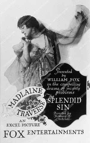 ad slick Madlaine Traverse silent film The Splendid Sin 9472-24