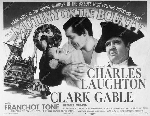 ad slick Franchot Tone Clark Gable Mutiny On the Bounty 9593-28