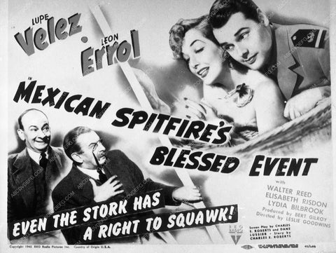 ad slick Lupe Velez Leon Errol film Mexican Spitfires Blessed Event 9660-21