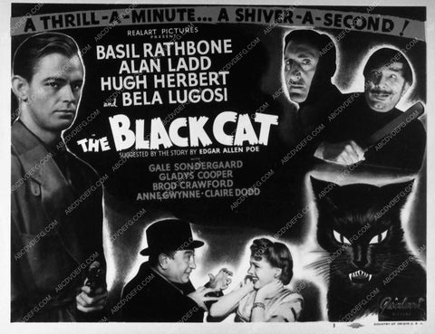 ad slick Basil Rathbone The Black Cat 9900-19