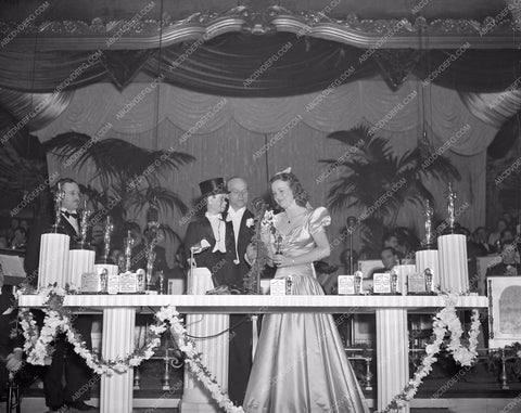 1938 Oscars Edgar Bergan Charlie McCarthy Deanna Durbin Jr. Award aa1938-19</br>Los Angeles Newspaper press pit reprints from original 4x5 negatives for Academy Awards.