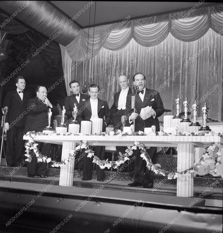 1940 Oscars Alfred Hitchcock Frank Capra George Cukor William Wyler aa1940-09</br>Los Angeles Newspaper press pit reprints from original 4x5 negatives for Academy Awards.