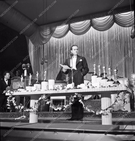 1940 Oscars Bob Hope on stage Academy Awards aa1940-17</br>Los Angeles Newspaper press pit reprints from original 4x5 negatives for Academy Awards.