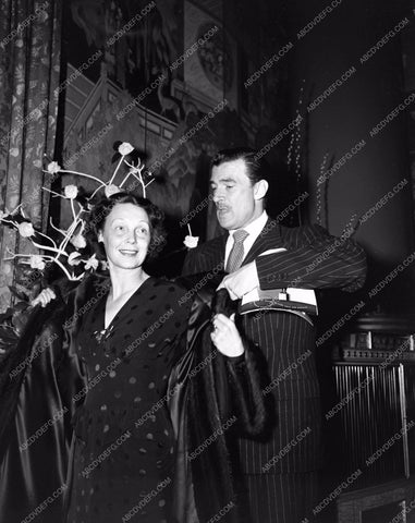 1943 Oscars Walter Pidgeon and his wife maybe Academy Awards aa1943-06</br>Los Angeles Newspaper press pit reprints from original 4x5 negatives for Academy Awards.