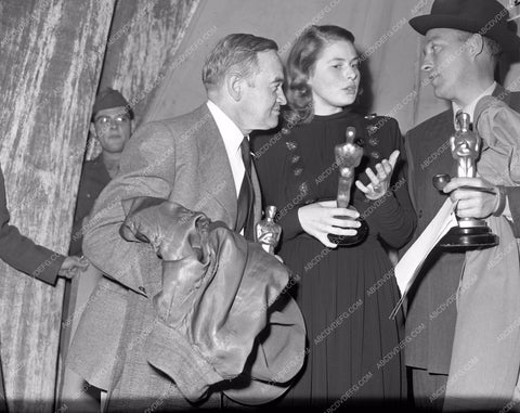 1944 Oscars Barry Fitzgerald Ingrid Bergman Bing Crosby Academy Awa aa1944-07</br>Los Angeles Newspaper press pit reprints from original 4x5 negatives for Academy Awards.