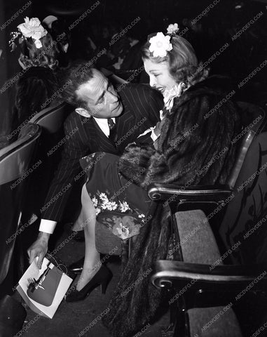 1944 Oscars Humphrey Bogart and date Academy Awards aa1944-20</br>Los Angeles Newspaper press pit reprints from original 4x5 negatives for Academy Awards.