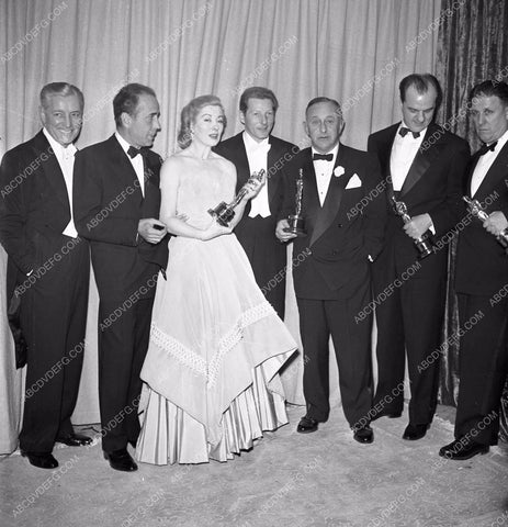 1951 Oscars Humphrey Bogart Greer Garson George Stevens aa1945-12</br>Los Angeles Newspaper press pit reprints from original 4x5 negatives for Academy Awards.