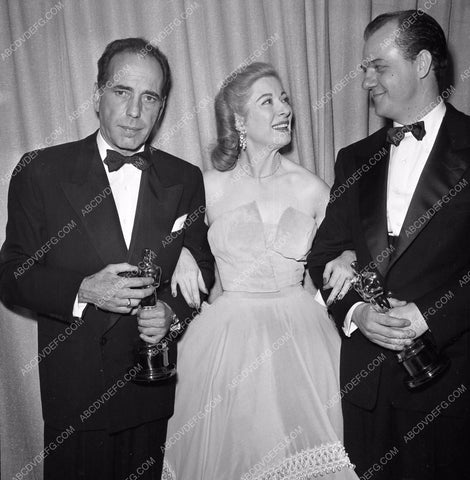 1951 Oscars Humphrey Bogart Greer Garson Karl Malden aa1945-14</br>Los Angeles Newspaper press pit reprints from original 4x5 negatives for Academy Awards.