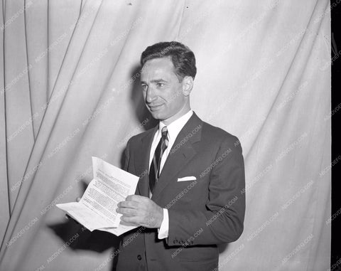 1947 Oscars Elia Kazan backstage Academy Awards aa1947-29</br>Los Angeles Newspaper press pit reprints from original 4x5 negatives for Academy Awards.