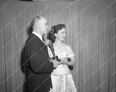 1948 Oscars Ann Blyth presenting Academy Awards aa1948-26</br>Los Angeles Newspaper press pit reprints from original 4x5 negatives for Academy Awards.