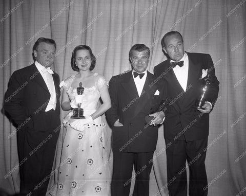 1949 Oscars James Cagney Olivia de Havilland Broderick Crawford aa1949-100</br>Los Angeles Newspaper press pit reprints from original 4x5 negatives for Academy Awards.