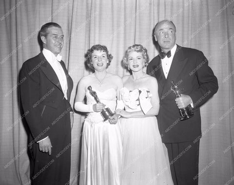 1949 Oscars Ray Milland Mercedes McCambridge Claire Trevor Dean Jagger aa1949-17</br>Los Angeles Newspaper press pit reprints from original 4x5 negatives for Academy Awards.