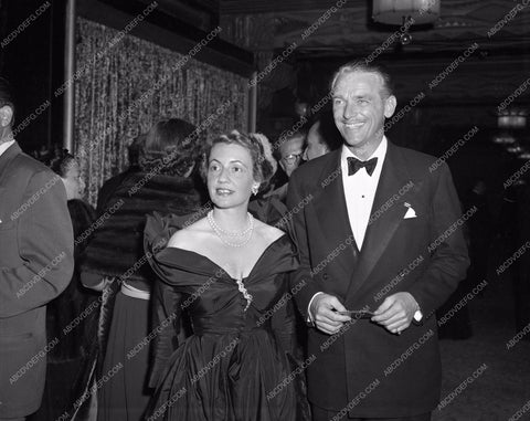 1949 Oscars Douglas Fairbanks Mayo Methot arriving Academy Awards aa1949-20</br>Los Angeles Newspaper press pit reprints from original 4x5 negatives for Academy Awards.