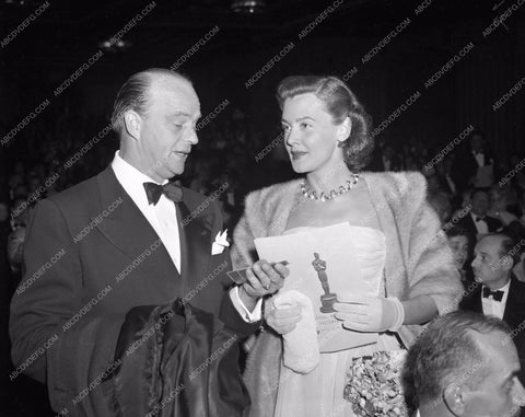1949 Oscars Edgar Bergen and wife maybe Academy Awards aa1949-21</br>Los Angeles Newspaper press pit reprints from original 4x5 negatives for Academy Awards.