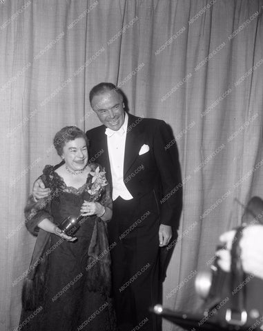 1949 Oscars Dean Jagger and mother at Academy Awards aa1949-28</br>Los Angeles Newspaper press pit reprints from original 4x5 negatives for Academy Awards.
