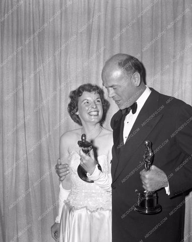 1949 Oscars Mercedes McCambridge Dean Jagger Academy Awards aa1949-42</br>Los Angeles Newspaper press pit reprints from original 4x5 negatives for Academy Awards.