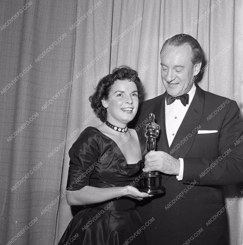 1949 Oscars Mercedes McCambridge George Sanders Academy Award aa1949-81</br>Los Angeles Newspaper press pit reprints from original 4x5 negatives for Academy Awards.
