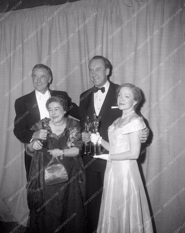 1950 Oscars Dean Jagger Josephine Hull George Sanders Academy Awa aa1950-06</br>Los Angeles Newspaper press pit reprints from original 4x5 negatives for Academy Awards.