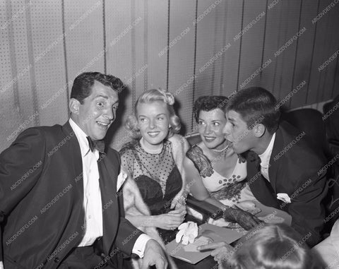 1950 Oscars Dean Martin Jerry Lewis and wives Academy Awards aa1950-07</br>Los Angeles Newspaper press pit reprints from original 4x5 negatives for Academy Awards.