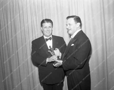 1951 Oscars Joseph L. Mankiewicz George Stevens Academy Awards aa1951-35</br>Los Angeles Newspaper press pit reprints from original 4x5 negatives for Academy Awards.