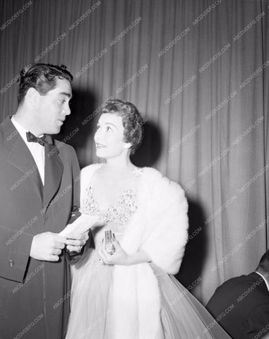 1951 Oscars Jane Wyman and date Academy Awards aa1951-40</br>Los Angeles Newspaper press pit reprints from original 4x5 negatives for Academy Awards.