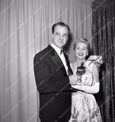 1951 Oscars Karl Malden Claire Trevor Academy Awards aa1951-48</br>Los Angeles Newspaper press pit reprints from original 4x5 negatives for Academy Awards.