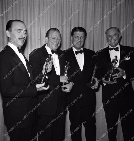 1951 Oscars George Stevens and others Academy Awards aa1951-58</br>Los Angeles Newspaper press pit reprints from original 4x5 negatives for Academy Awards.