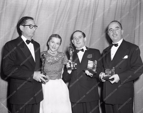 1952 Oscars Joan Fontaine and technical Academy Awards aa1952-01</br>Los Angeles Newspaper press pit reprints from original 4x5 negatives for Academy Awards.