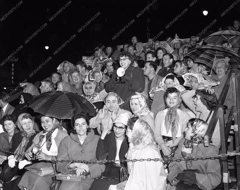 1952 Oscars throngs of fans outside Academy Awards aa1952-19</br>Los Angeles Newspaper press pit reprints from original 4x5 negatives for Academy Awards.