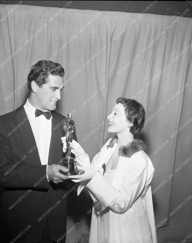 1952 Oscars Jacques Bergerac Louise Rainer Academy Awards aa1952-32</br>Los Angeles Newspaper press pit reprints from original 4x5 negatives for Academy Awards.