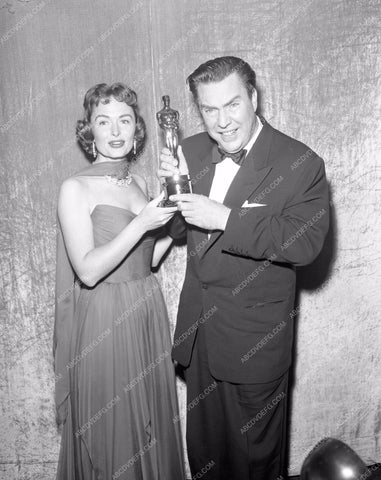 1954 Oscars Donna Reed Edmond O'Brien Academy Awards aa1953-07</br>Los Angeles Newspaper press pit reprints from original 4x5 negatives for Academy Awards.