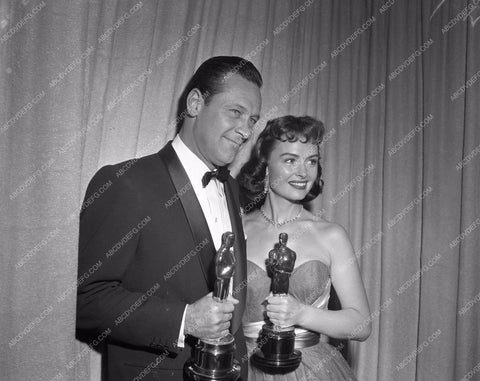 1953 Oscars William Holden Donna Reed Academy Awards aa1953-27</br>Los Angeles Newspaper press pit reprints from original 4x5 negatives for Academy Awards.