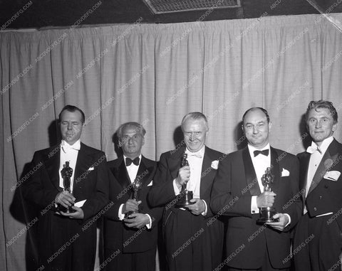 1954 Oscars Kirk Douglas and others Academy Awards aa1954-13</br>Los Angeles Newspaper press pit reprints from original 4x5 negatives for Academy Awards.