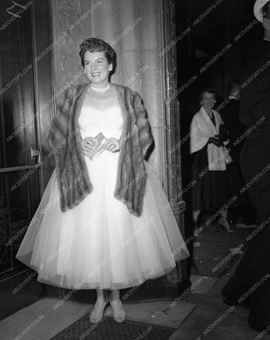 1954 Oscars Mercedes McCambridge fashion Academy Awards aa1954-31</br>Los Angeles Newspaper press pit reprints from original 4x5 negatives for Academy Awards.