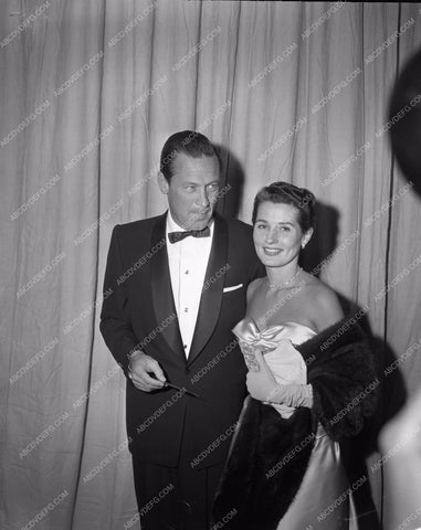 1954 Oscars William Holden Brenda Marshall Academy Awards aa1954-33</br>Los Angeles Newspaper press pit reprints from original 4x5 negatives for Academy Awards.