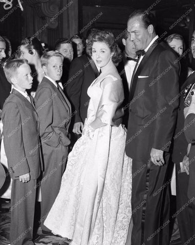 1955 Oscars Susan Hayward husband Eaton Chalkley Academy Awards aa1955-25</br>Los Angeles Newspaper press pit reprints from original 4x5 negatives for Academy Awards.