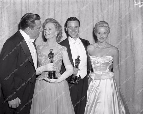 1955 Oscars Jo Van Fleet Jack Lemmon Eva Marie Saint Academy Awa aa1955-33</br>Los Angeles Newspaper press pit reprints from original 4x5 negatives for Academy Awards.