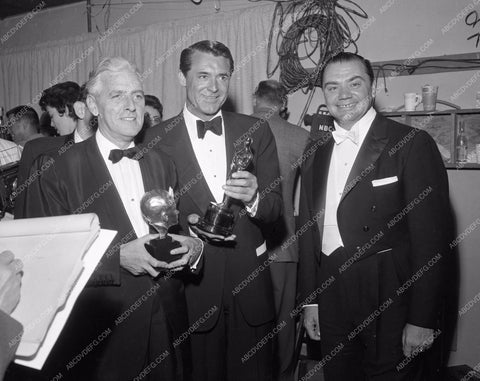 1956 Oscars Buddy Adler Cary Grant Ernest Borgnine Academy Awards aa1956-20</br>Los Angeles Newspaper press pit reprints from original 4x5 negatives for Academy Awards.